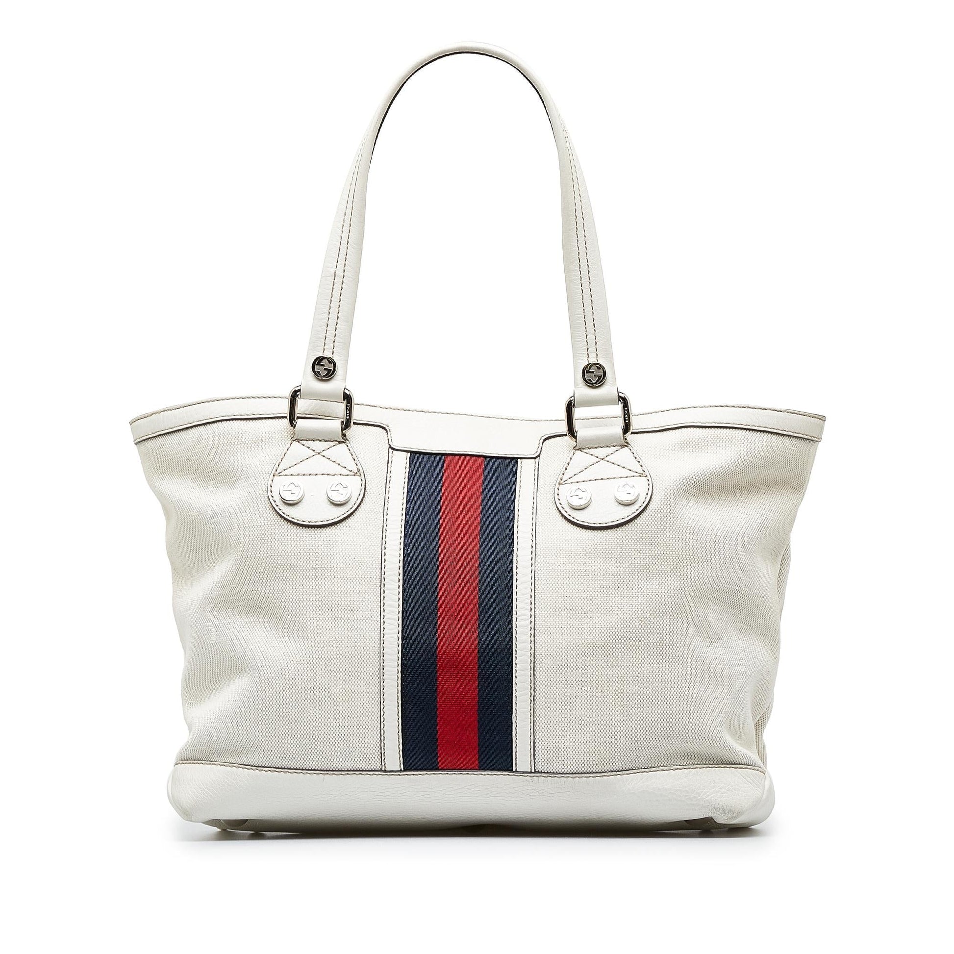 Gucci Web Sunset SHG-Phveam Canvas White Tote Bag
