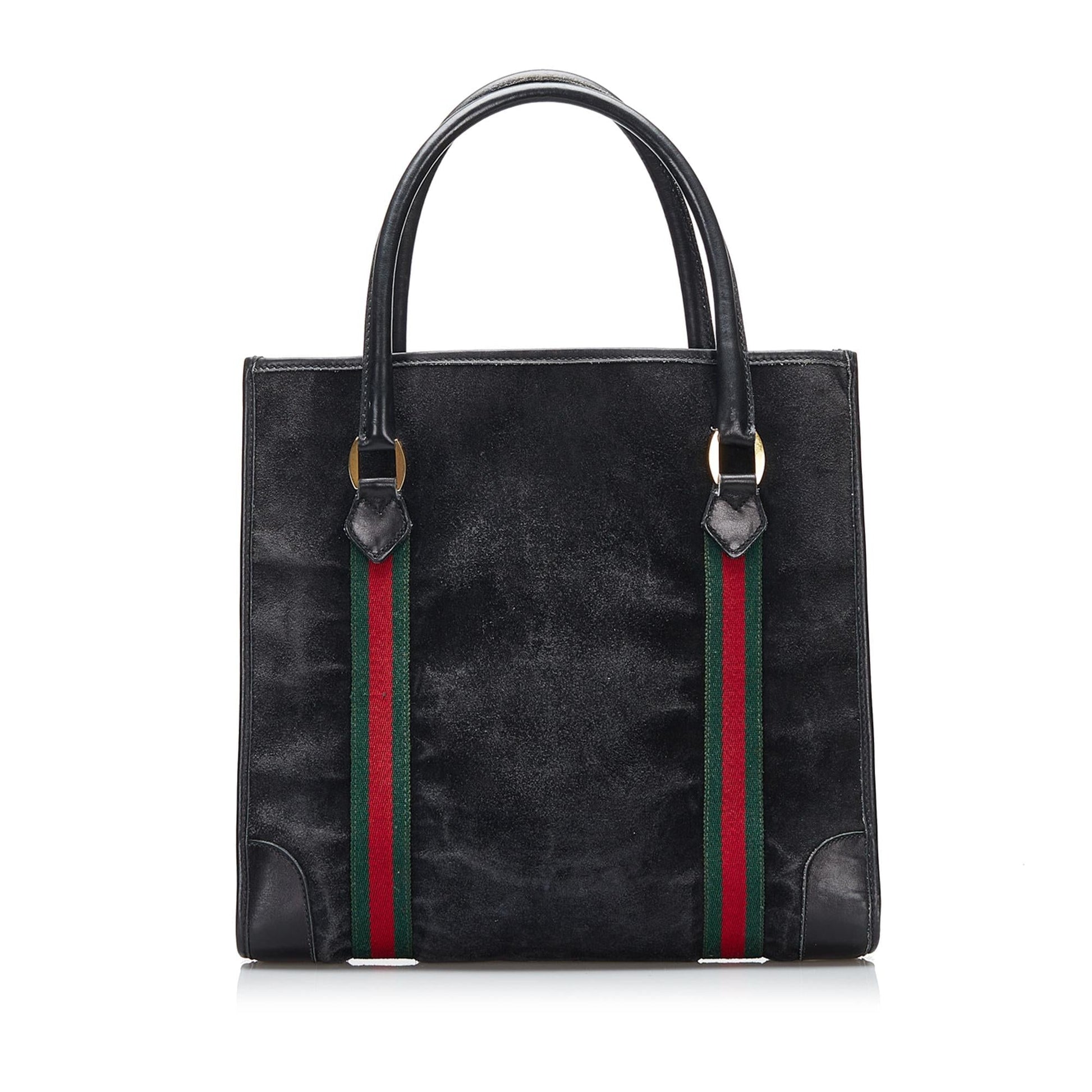 Gucci Web SHG-d8wOIS Calf Black Tote Bag