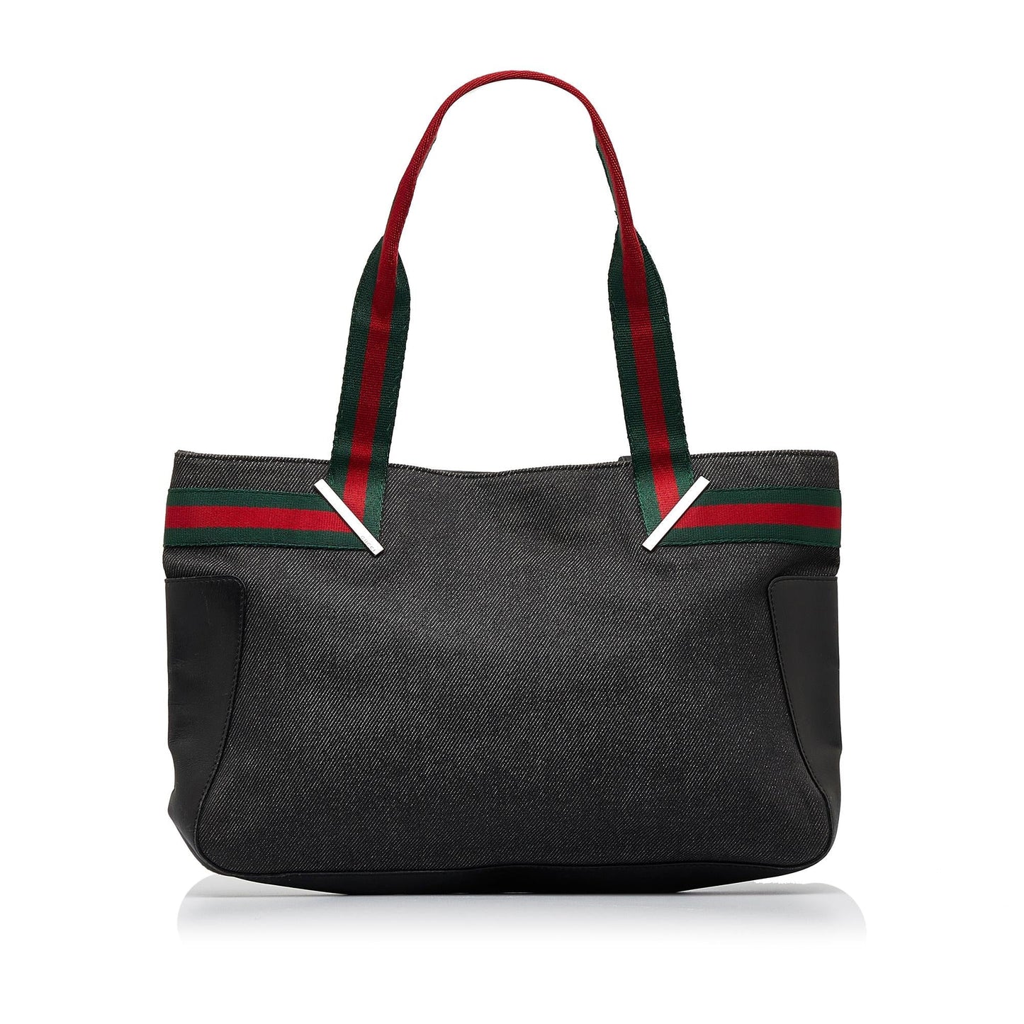 Gucci Web SHG-hIkYdf Denim Black Tote Bag