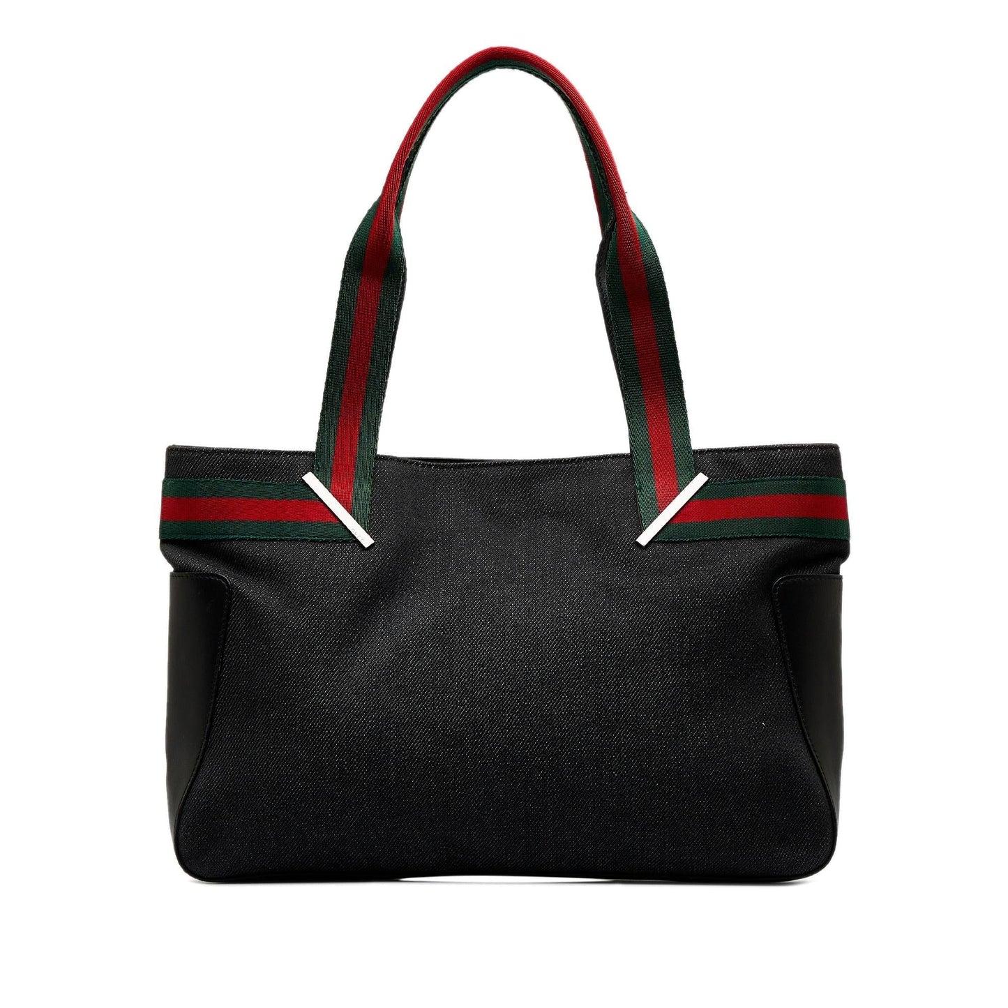 Gucci Web SHG-dKZexe Denim Black Tote Bag