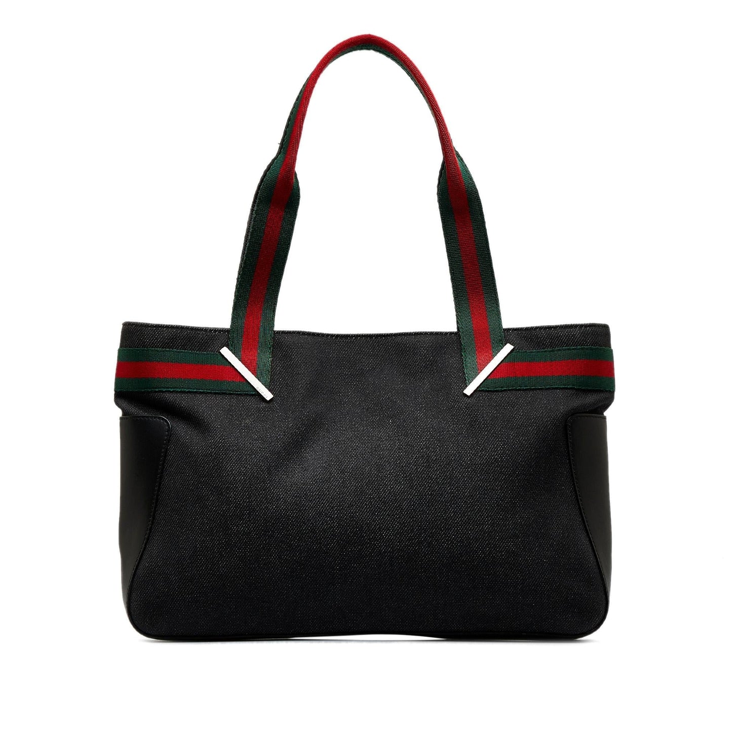Gucci Web SHG-dKZexe Denim Black Tote Bag
