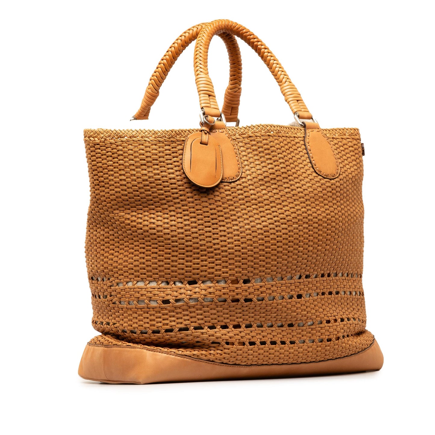 Gucci SHG-PXQlVm Woven Leather Calf Brown Tote Bag