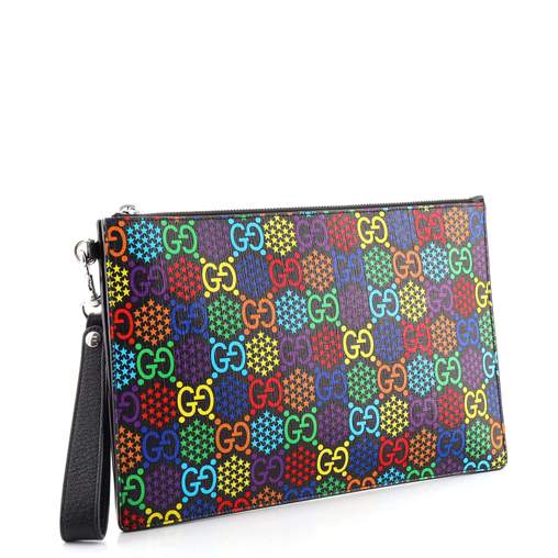 Gucci Psychedelic Rainbow GG Wristlet Clutch Bag