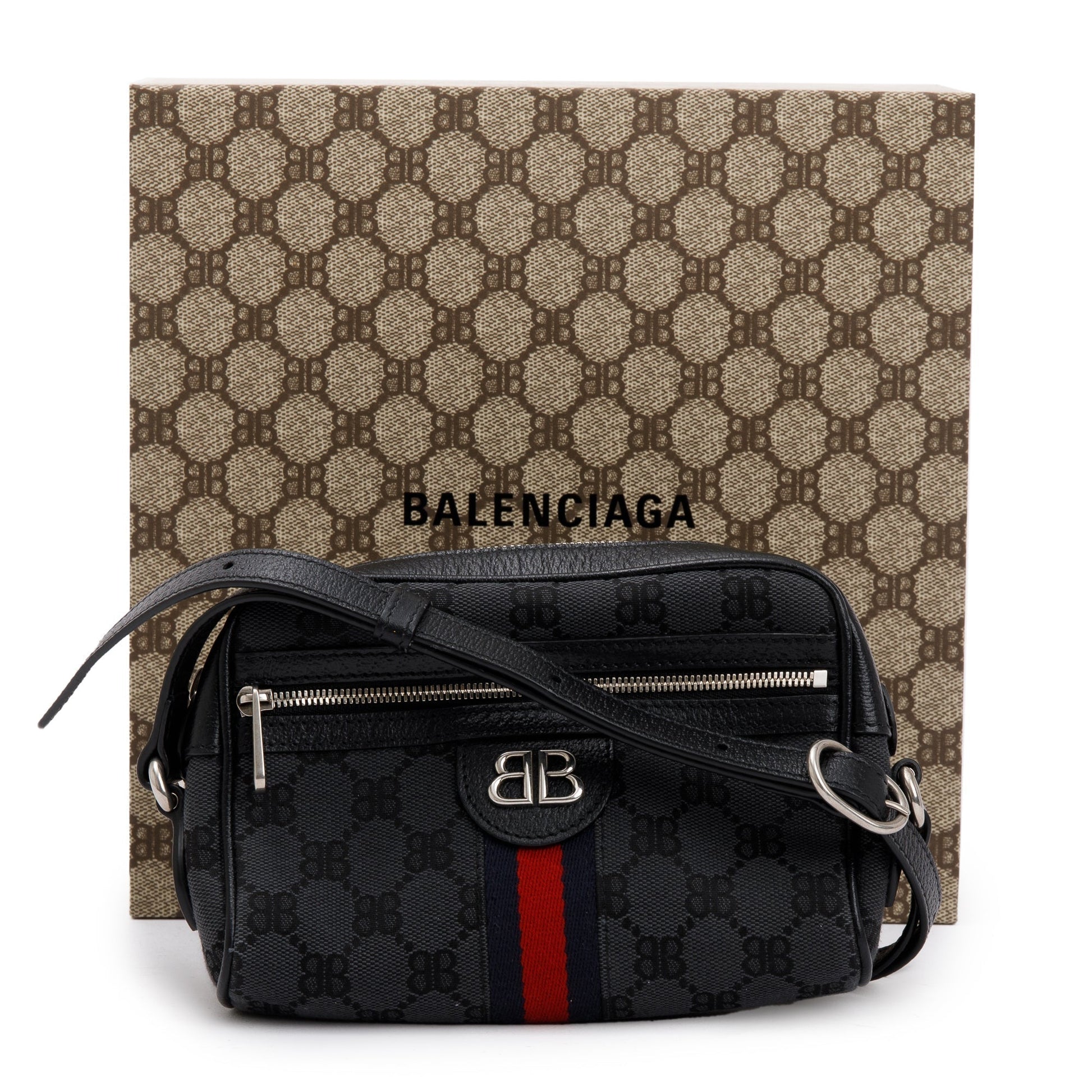Gucci Balenciaga The Hacker Project Bb Web Camera Canvas Black Travel Bag
