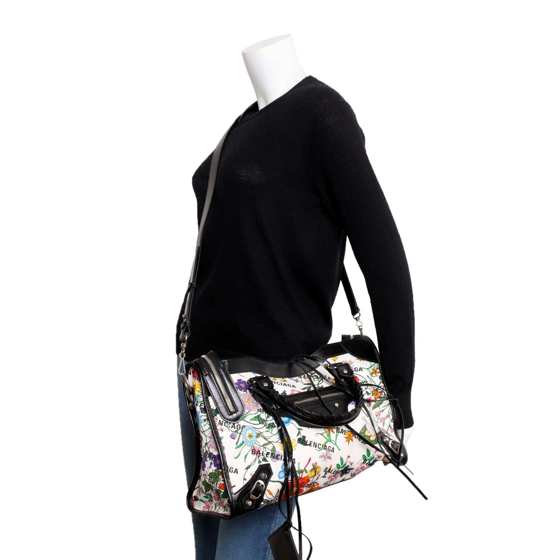 Gucci Balenciaga The Hacker Project Flora Neo Classic Medium Travel Bag