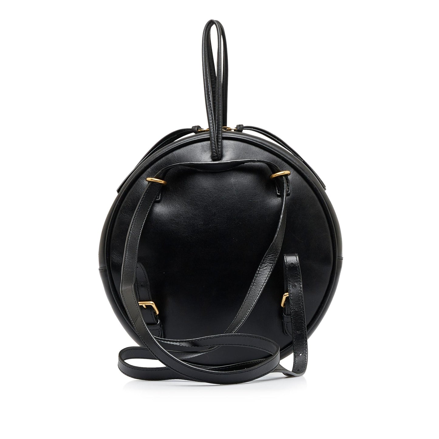 Gucci X MLB LA Angels Round Calf Black Backpack