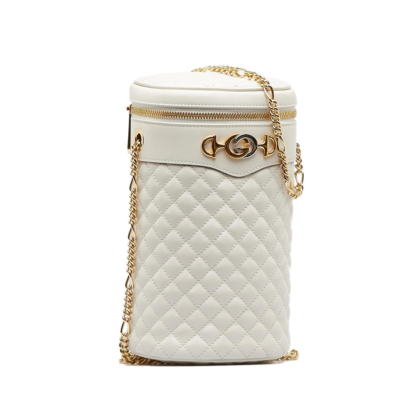 Gucci Zumi Cylindrical SHG-CYMDgl Calf White Crossbody Bag