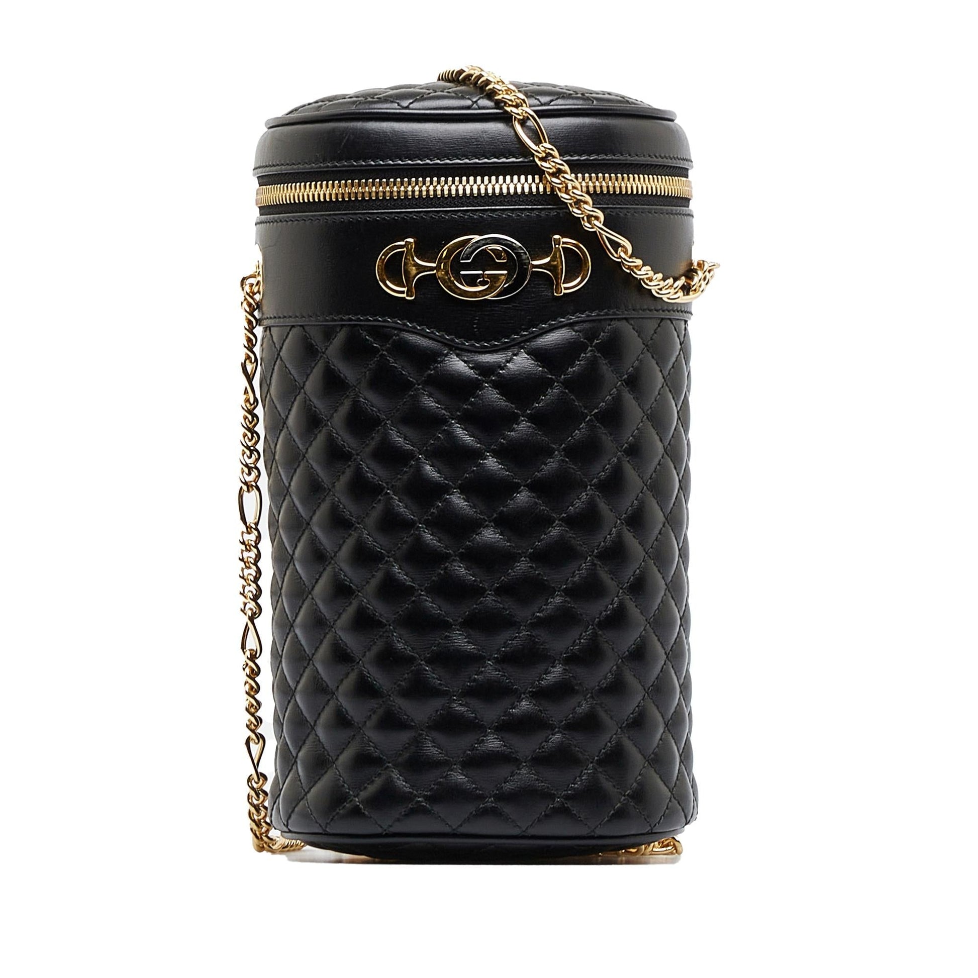 Gucci Zumi Cylindrical SHG-kE5yTU Calf Black Crossbody Bag