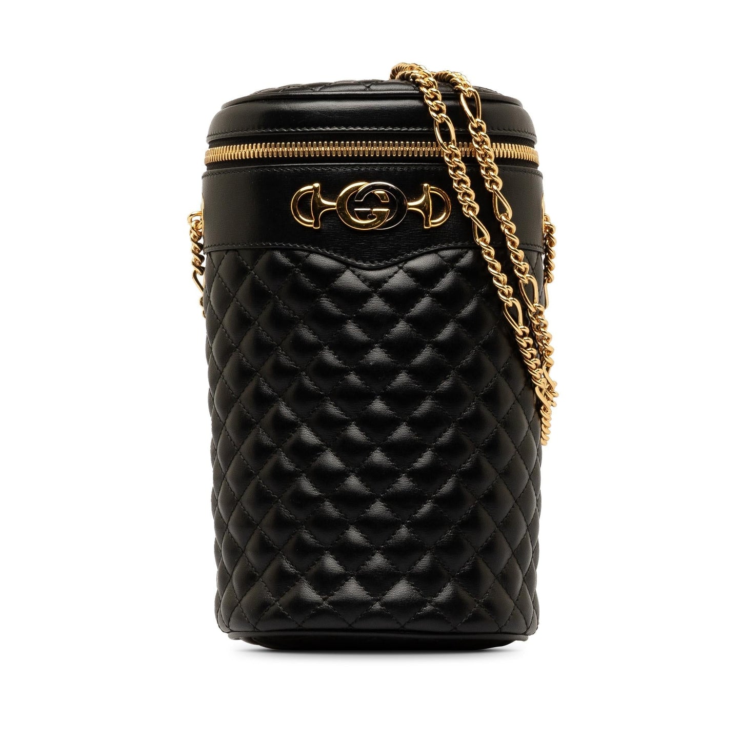 Gucci Zumi Cylindrical Calf Black Crossbody Bag