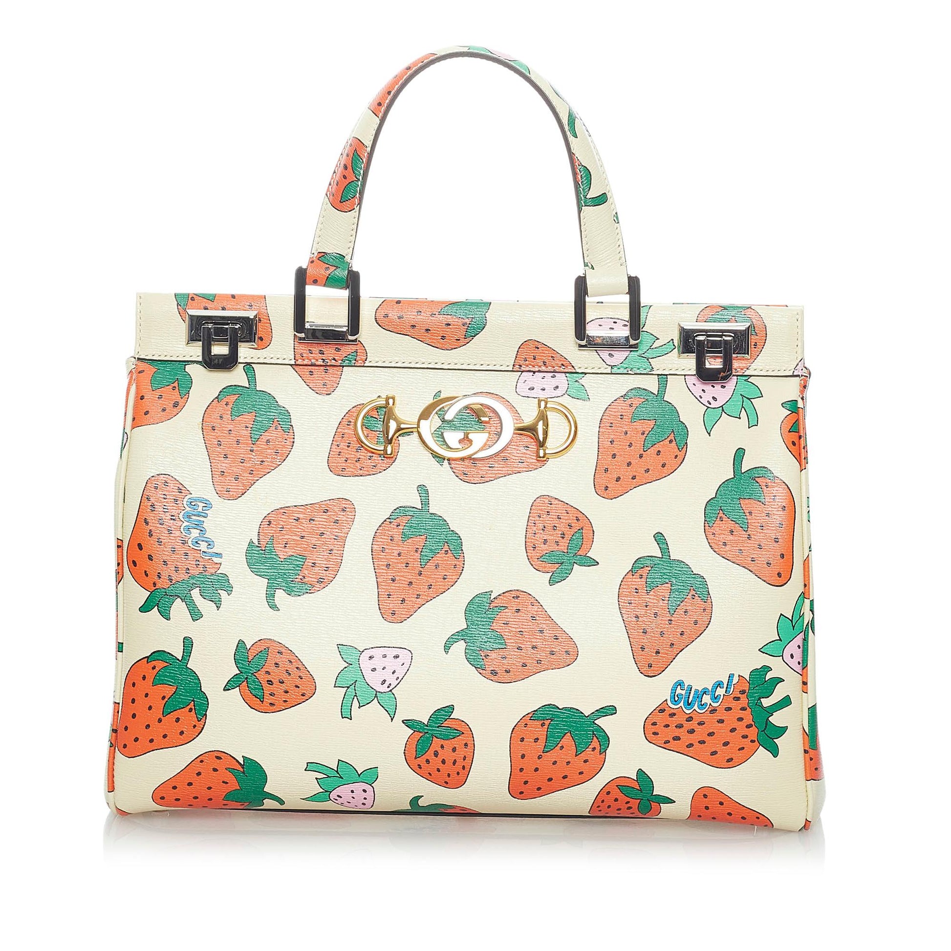 Gucci Zumi SHG Leather Calf White Satchel Bag
