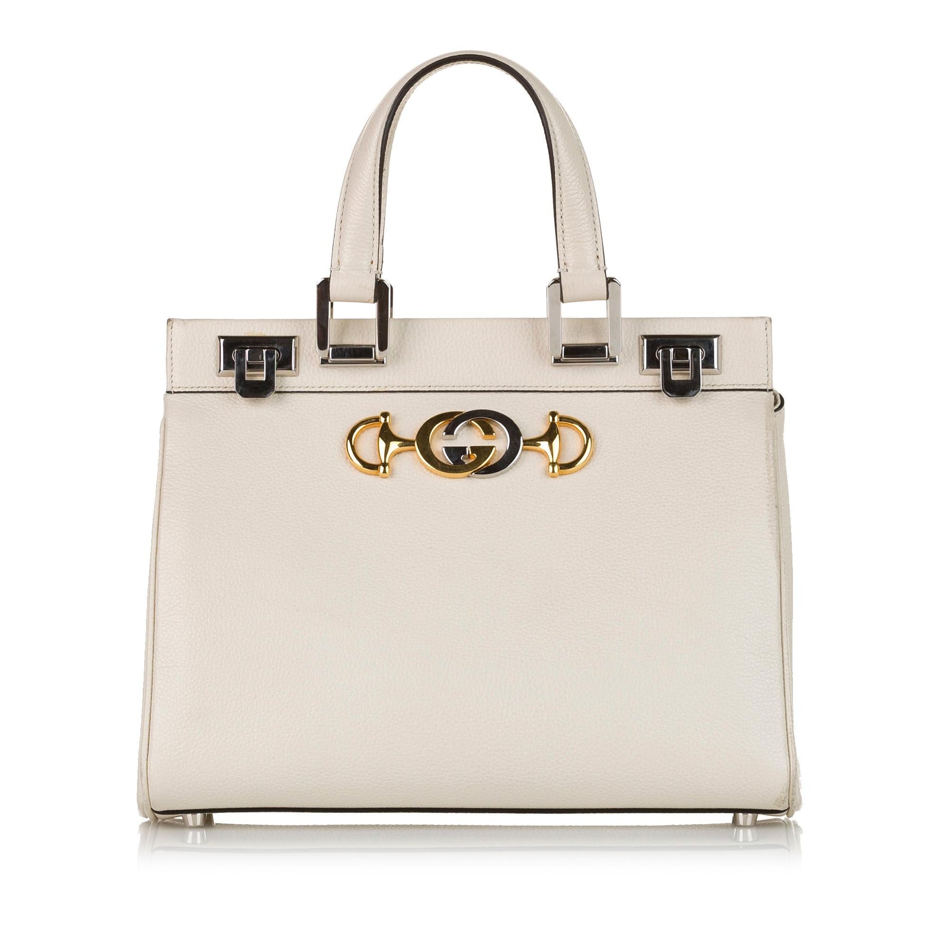 Gucci Zumi SHG Leather Calf White Satchel Bag Satchel Shg