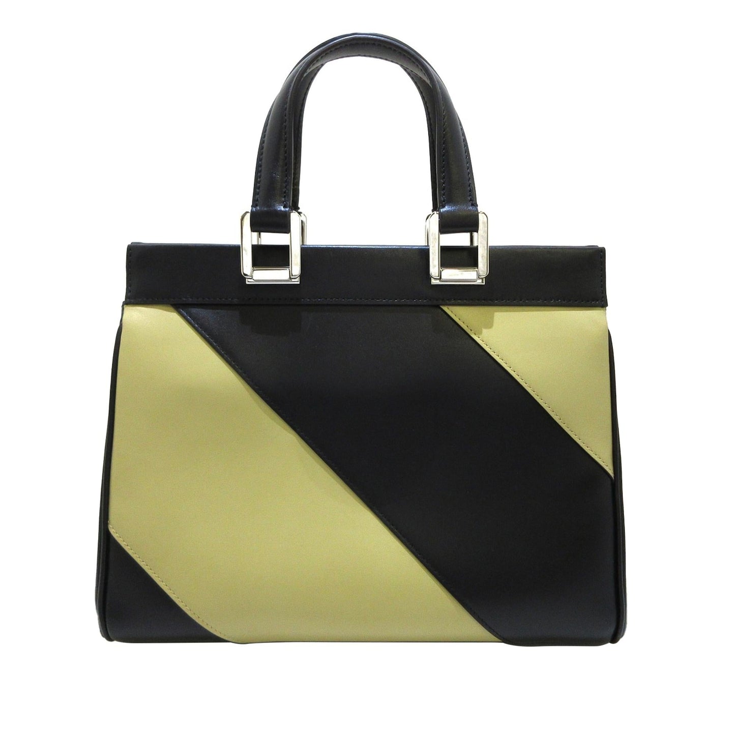 Gucci Zumi SHG Leather Calf Black Brown Satchel Bag
