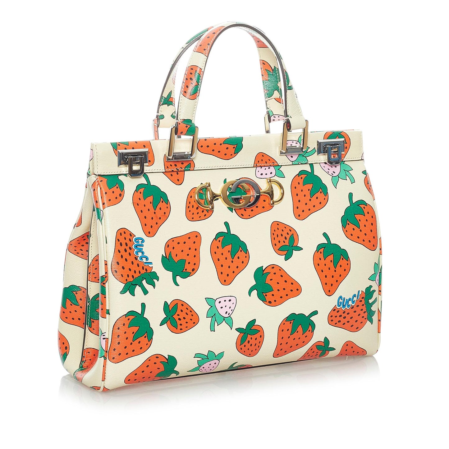 Gucci Zumi SHG-iWPopj Leather Calf White Satchel Bag