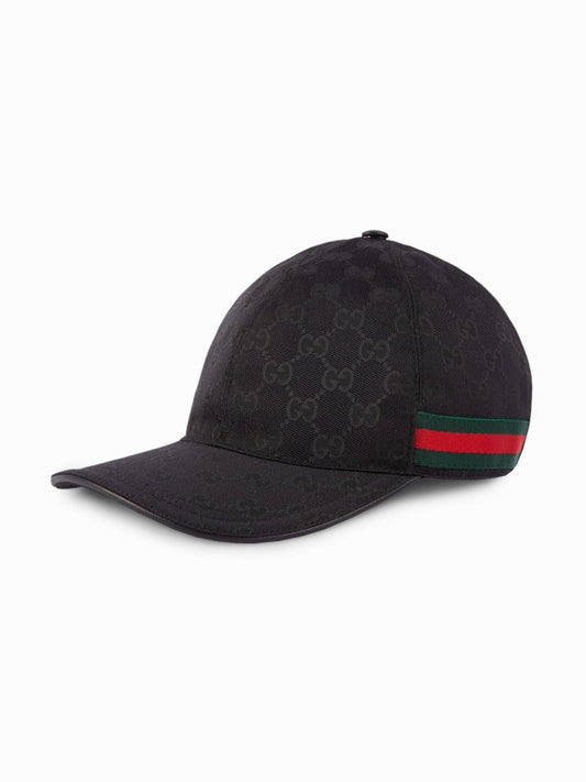 Gucci GG SUPREME WEB BASEBALL Monogram Hat