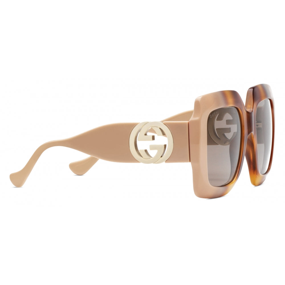 Gucci TRIMMED SQUARE Chain Sunglasses