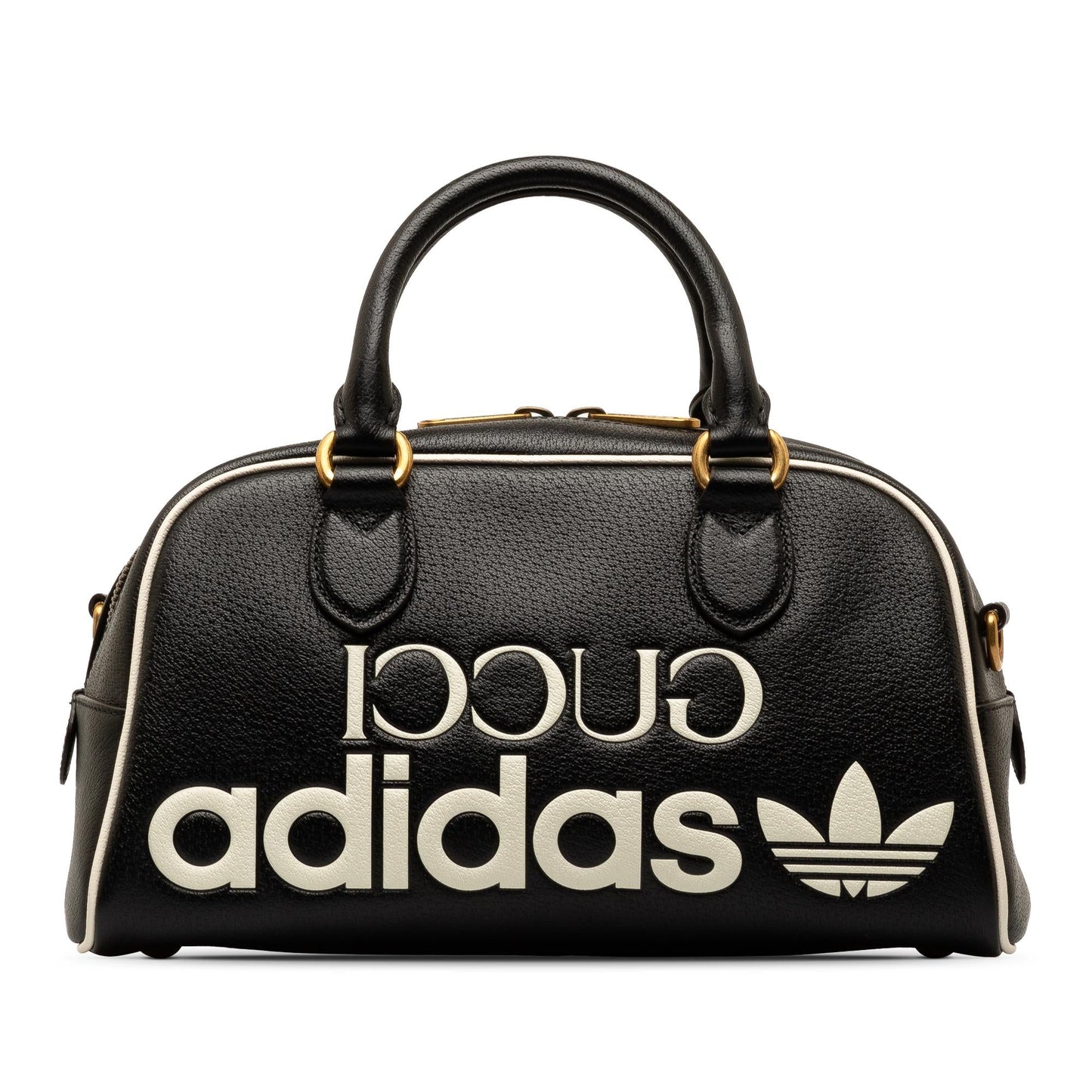Gucci x Adidas Duffle SHG-N7PzBW Leather Calf Black Mini Travel Bag