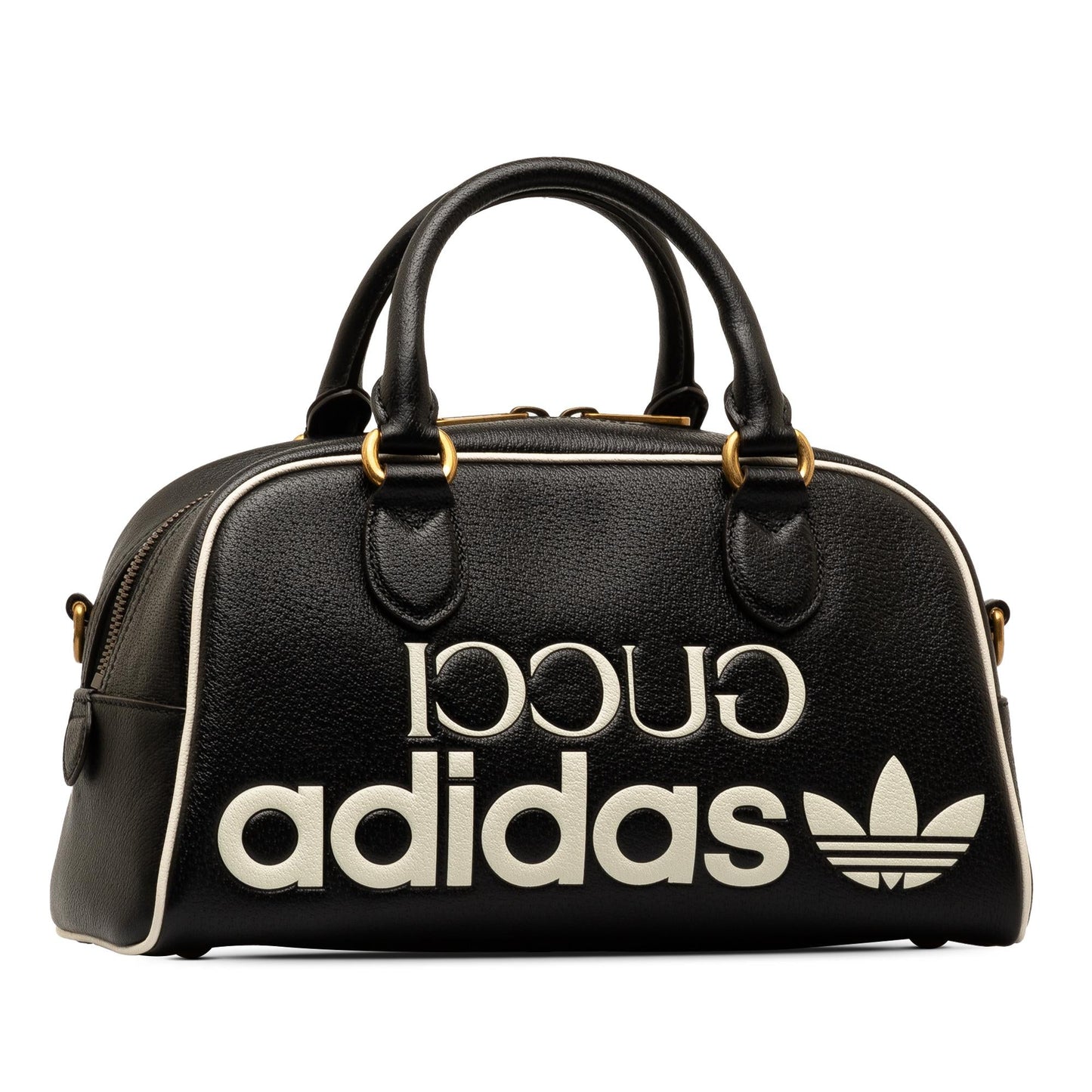 Gucci x Adidas Duffle SHG-N7PzBW Leather Calf Black Mini Travel Bag