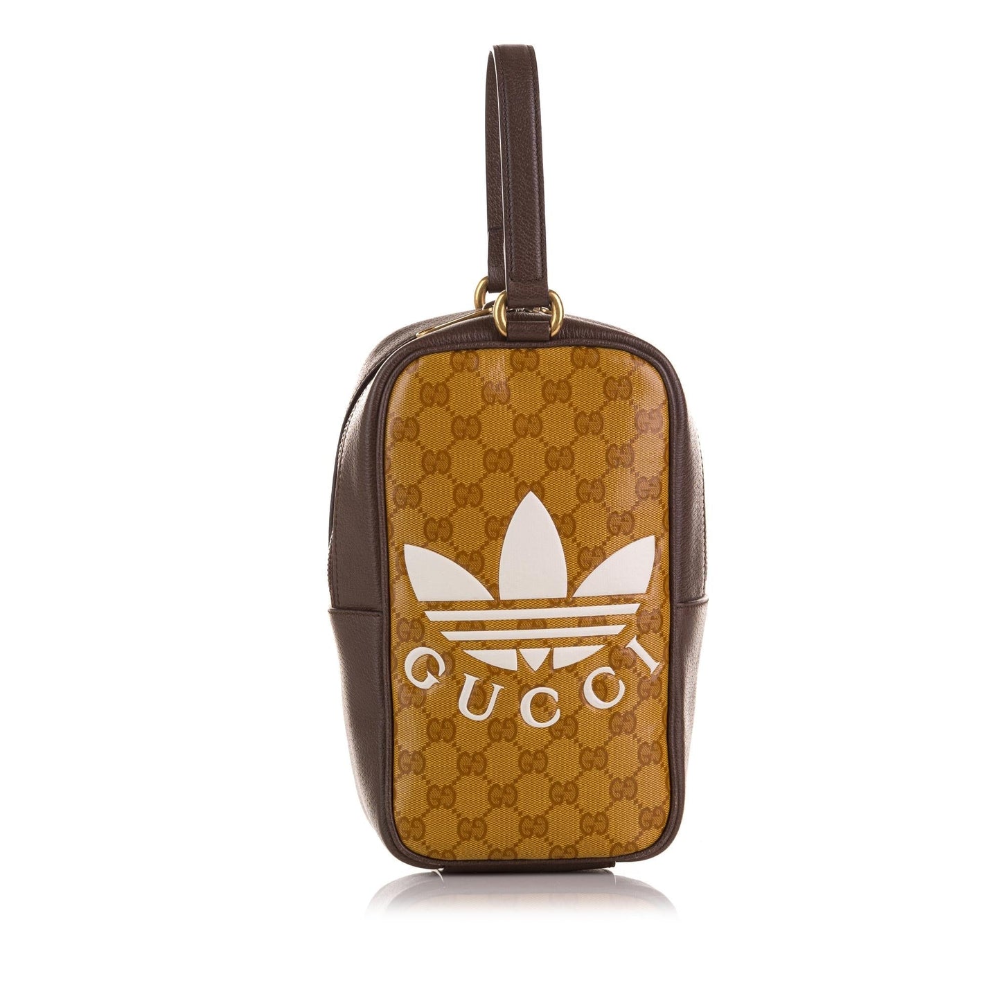 Gucci x Adidas SHG-40U9QW Canvas Brown Mini Satchel Bag