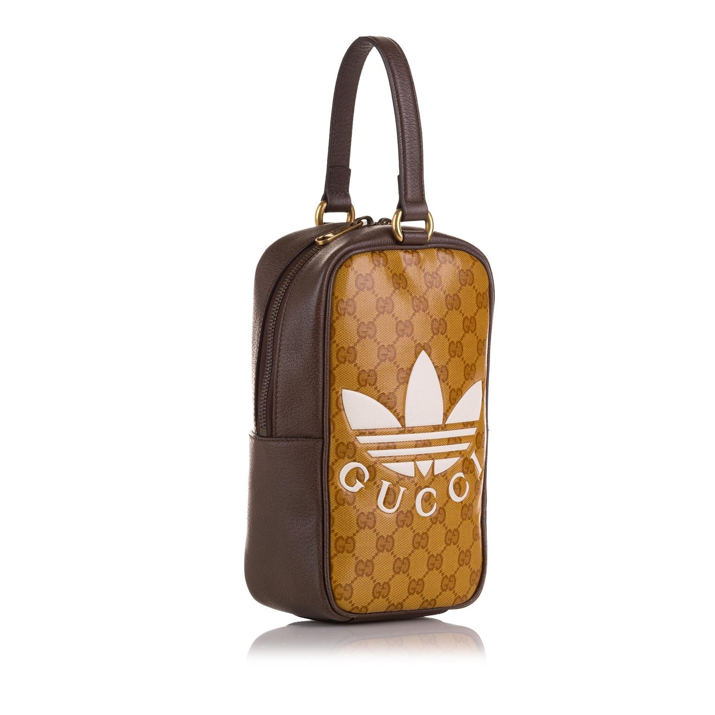 Gucci x Adidas SHG-40U9QW Canvas Brown Mini Satchel Bag