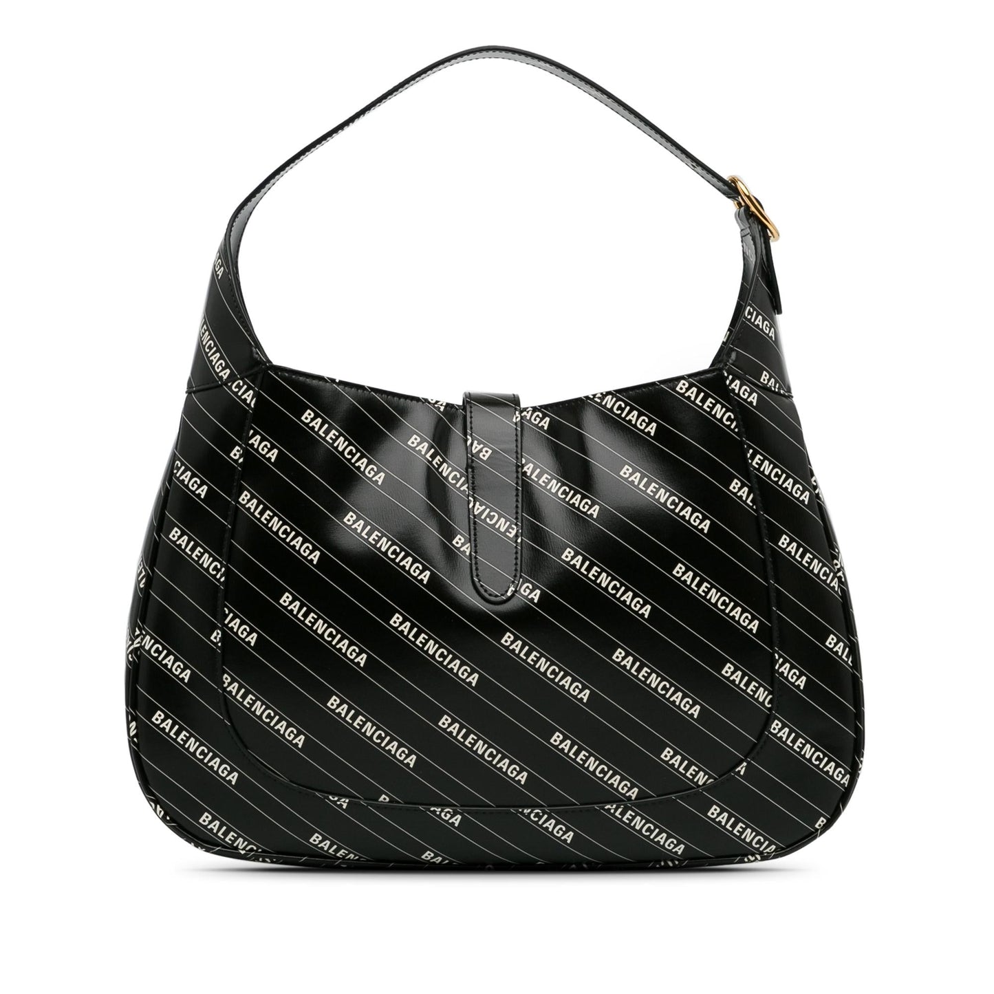 Gucci x Balenciaga Hacker Project Jackie Calf Black Medium Satchel Bag