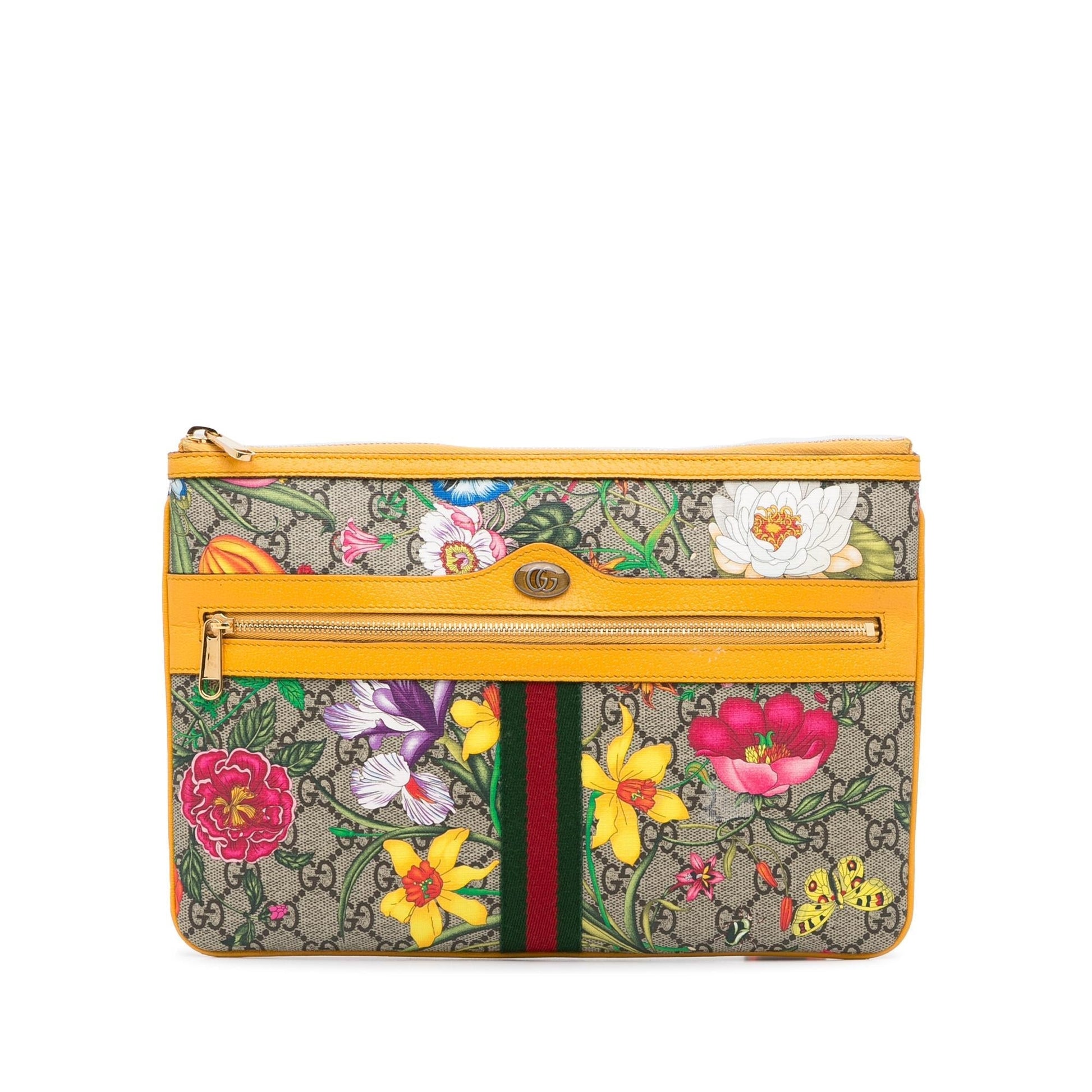 Gucci x Yuko Higuchi Ophidia SHG-x5G95m Canvas Clutch Bag