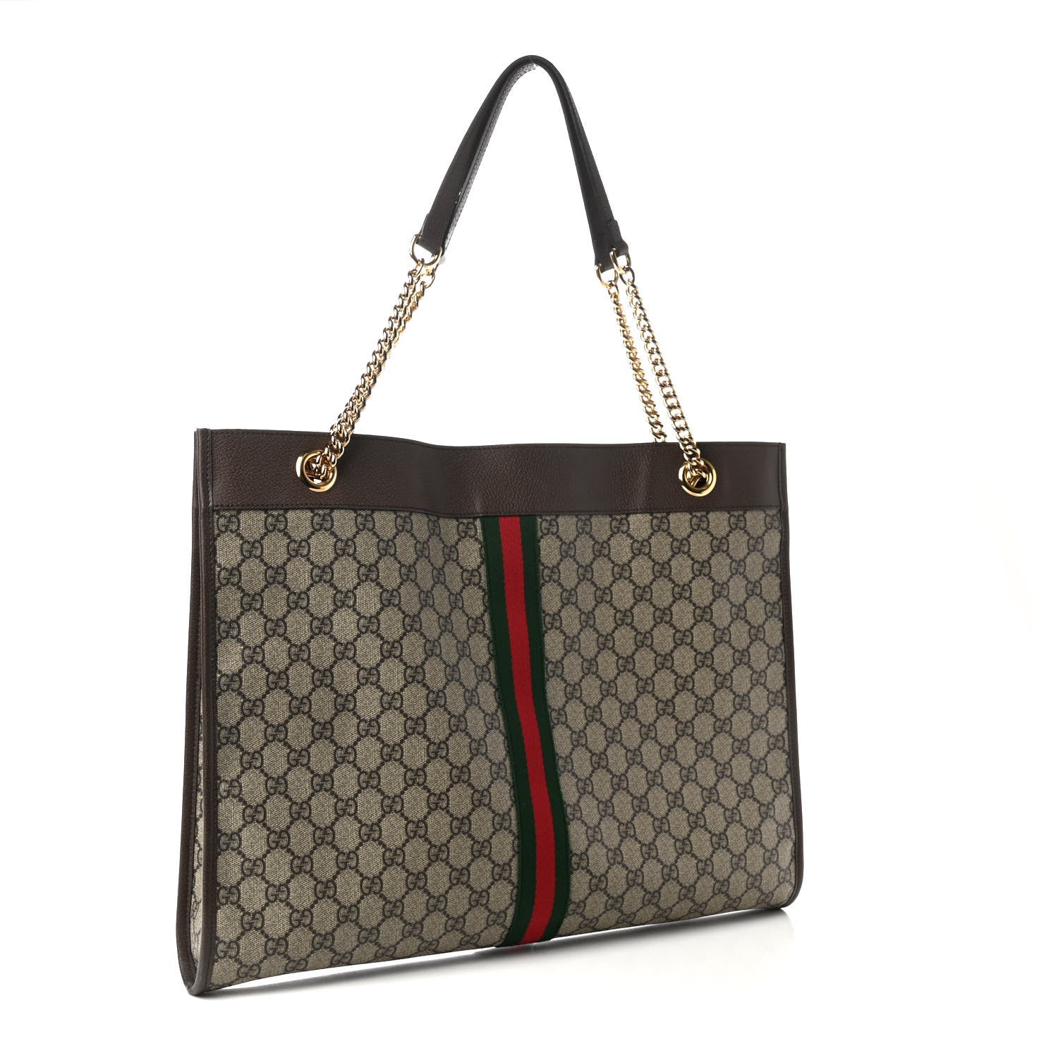 Gucci GG SUPREME RAJAH Monogram Chain Tote Bag