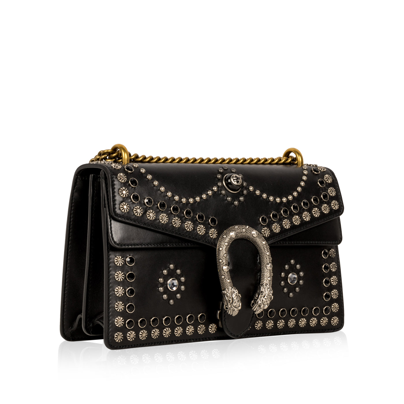 Gucci Studded Dionysus Crossbody Bag Leather Small