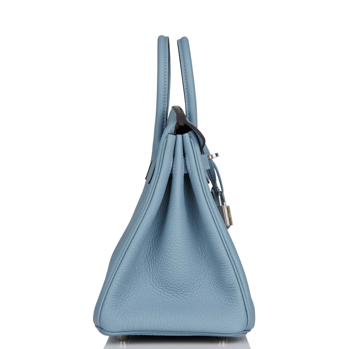 Hermes Birkin Bleu Lin Verso Togo Palladium Hardware Travel Bag 1 Lh