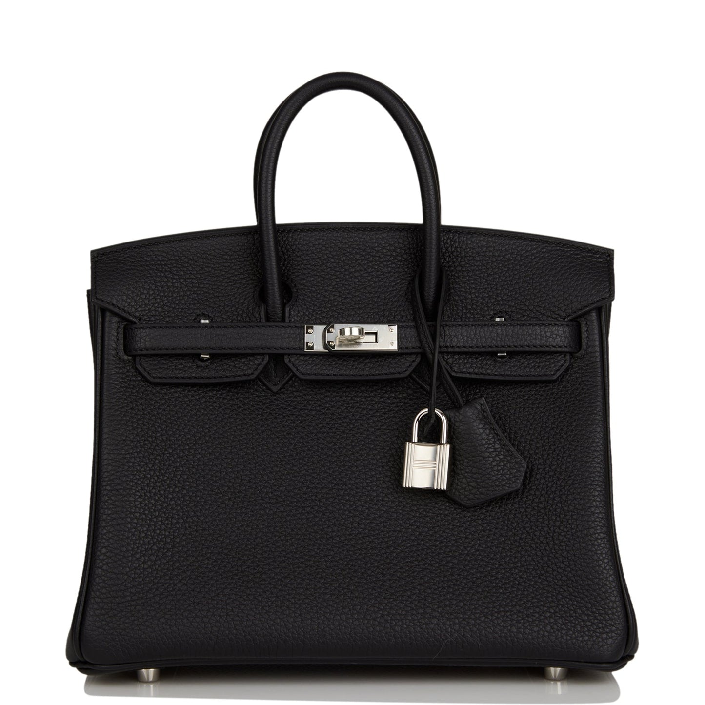 Hermes Birkin Togo Palladium Hardware Handbag Black Travel Bag 40