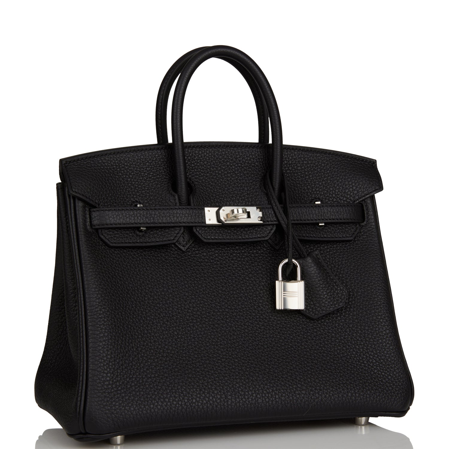 Hermes Birkin Togo Palladium Hardware Handbag Black Travel Bag 40