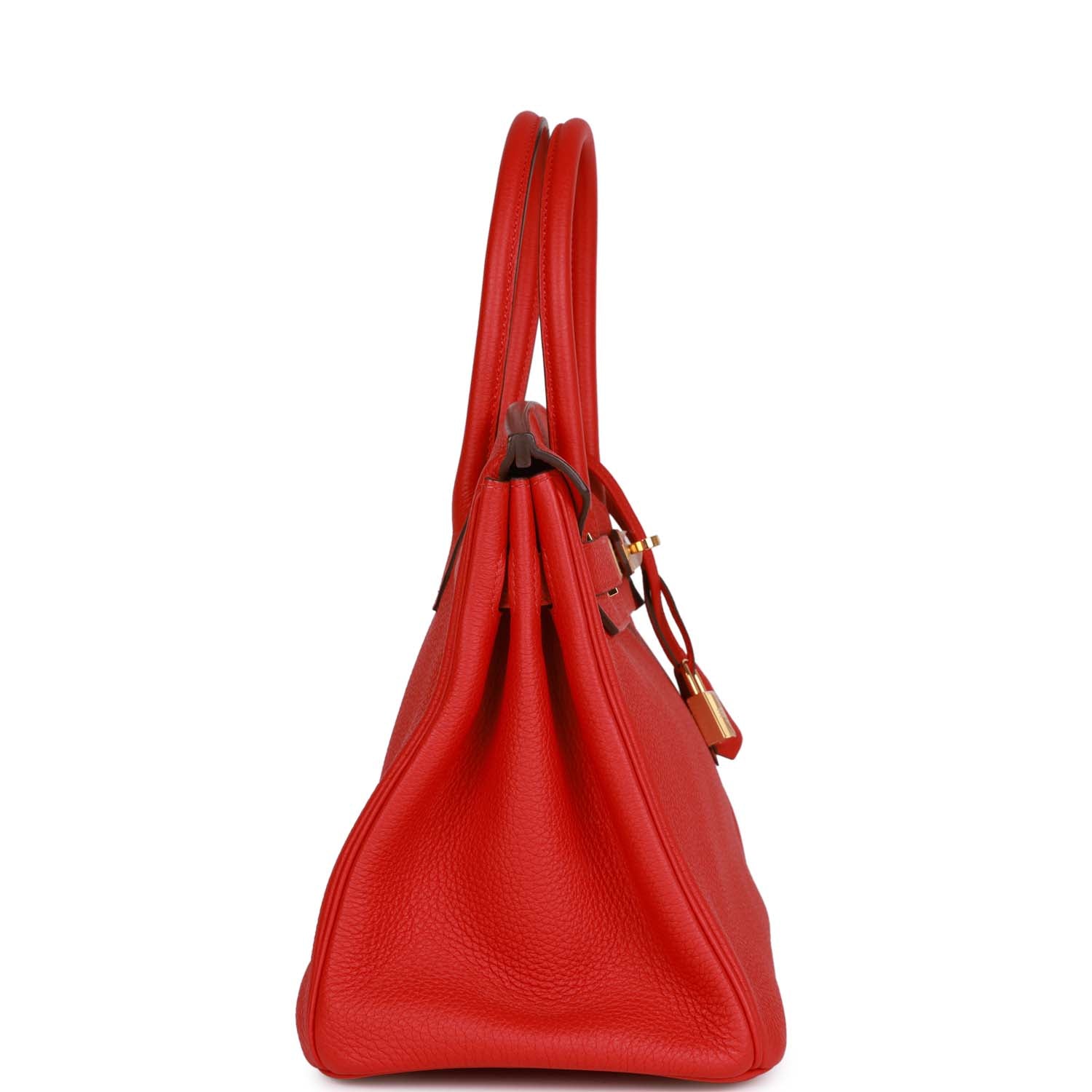 Hermes Birkin Rouge De Coeur Togo Hardware Handbag Gold Travel Bag Gold Hardware