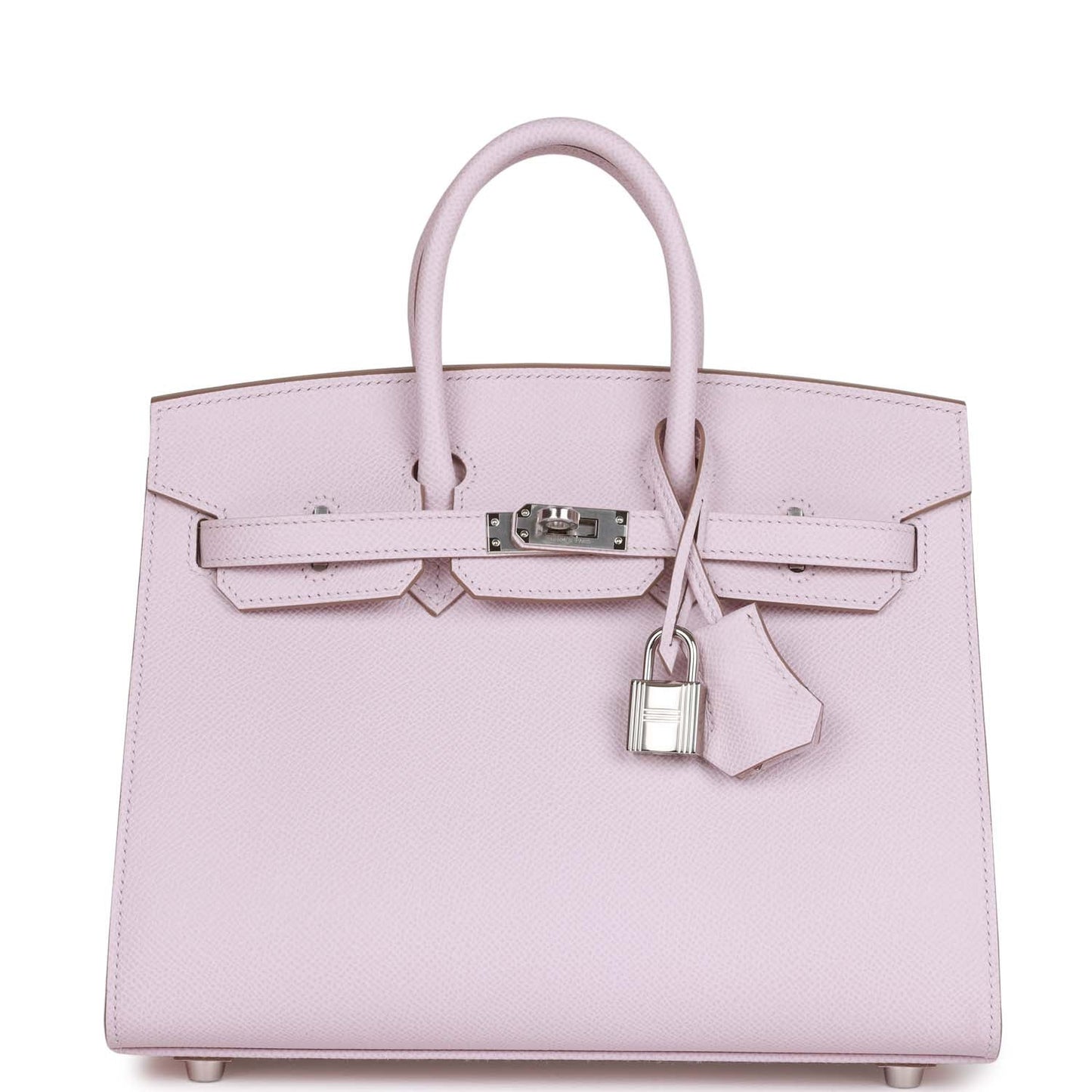 Hermes Birkin Sellier Mauve Pale Epsom Palladium Hardware Handbag Travel Bag