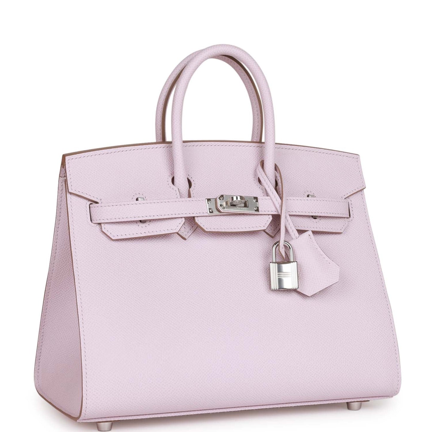 Hermes Birkin Sellier Mauve Pale Epsom Palladium Hardware Handbag Travel Bag