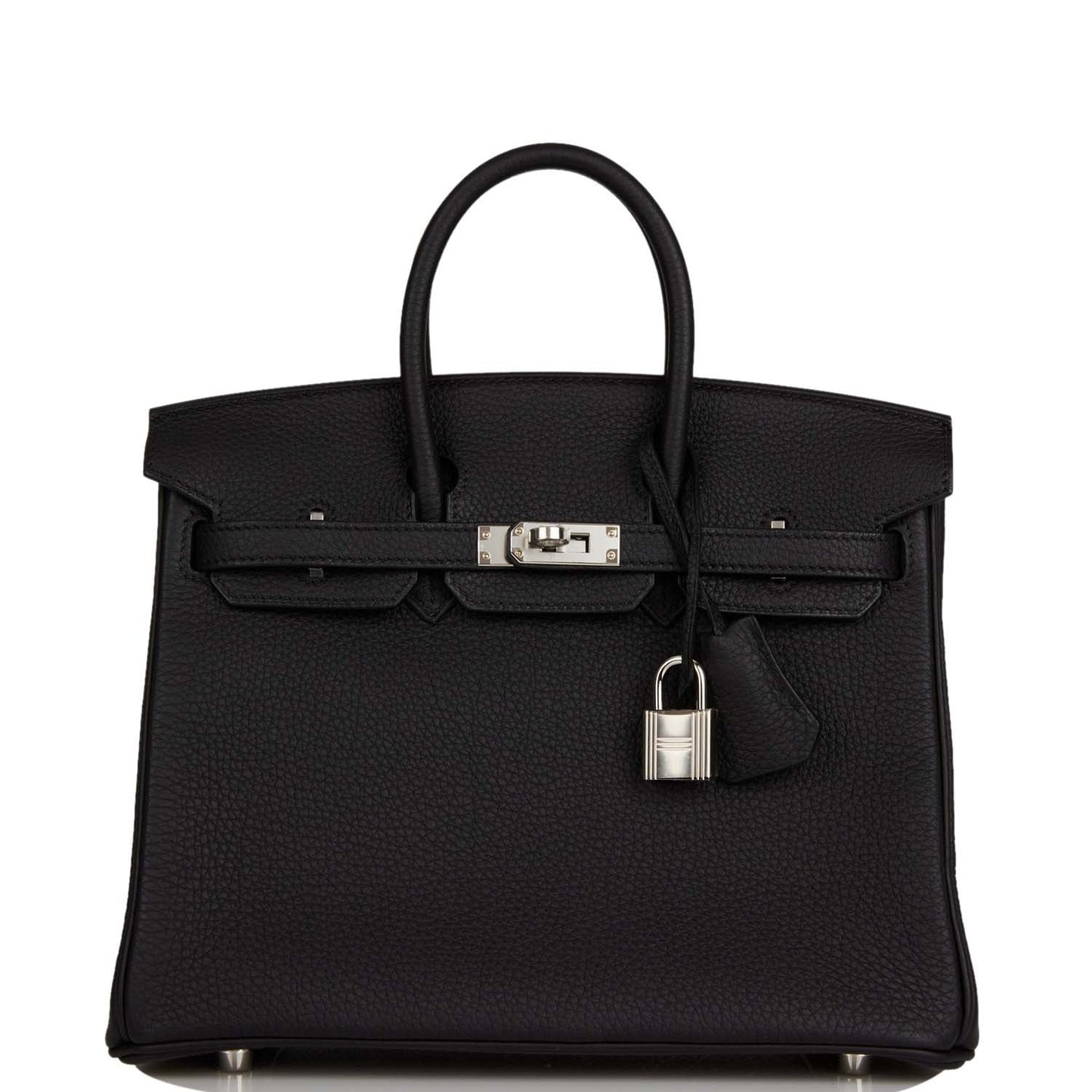 Hermes Birkin Togo Palladium Hardware Handbag Black Travel Bag 38