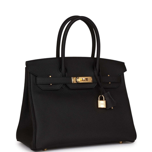 Hermes Birkin Togo Hardware Handbag Black Gold Travel Bag Hardware 17