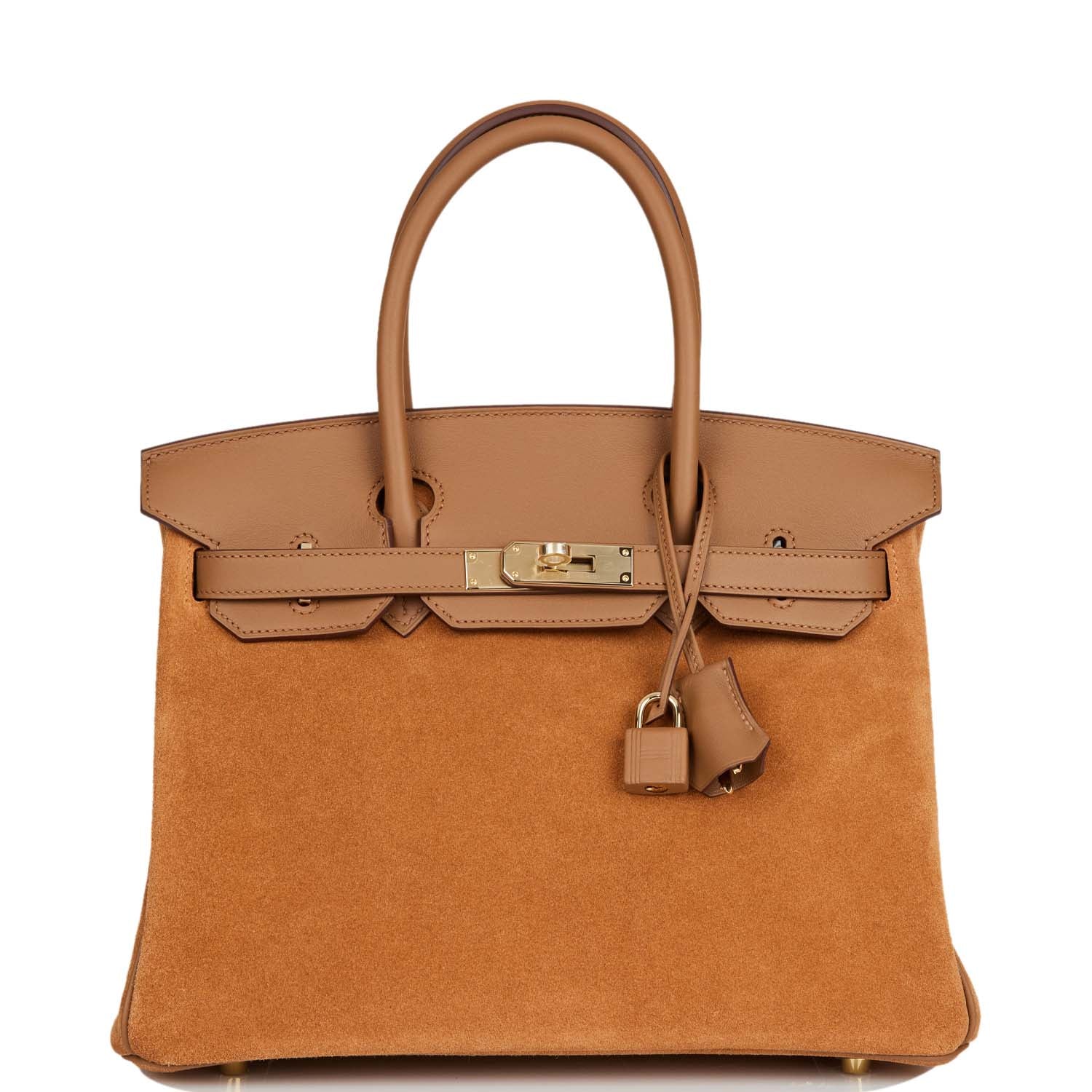 Hermes Birkin Chamois And Alezan Grizzly And Swift Hardware Gold Travel Bag