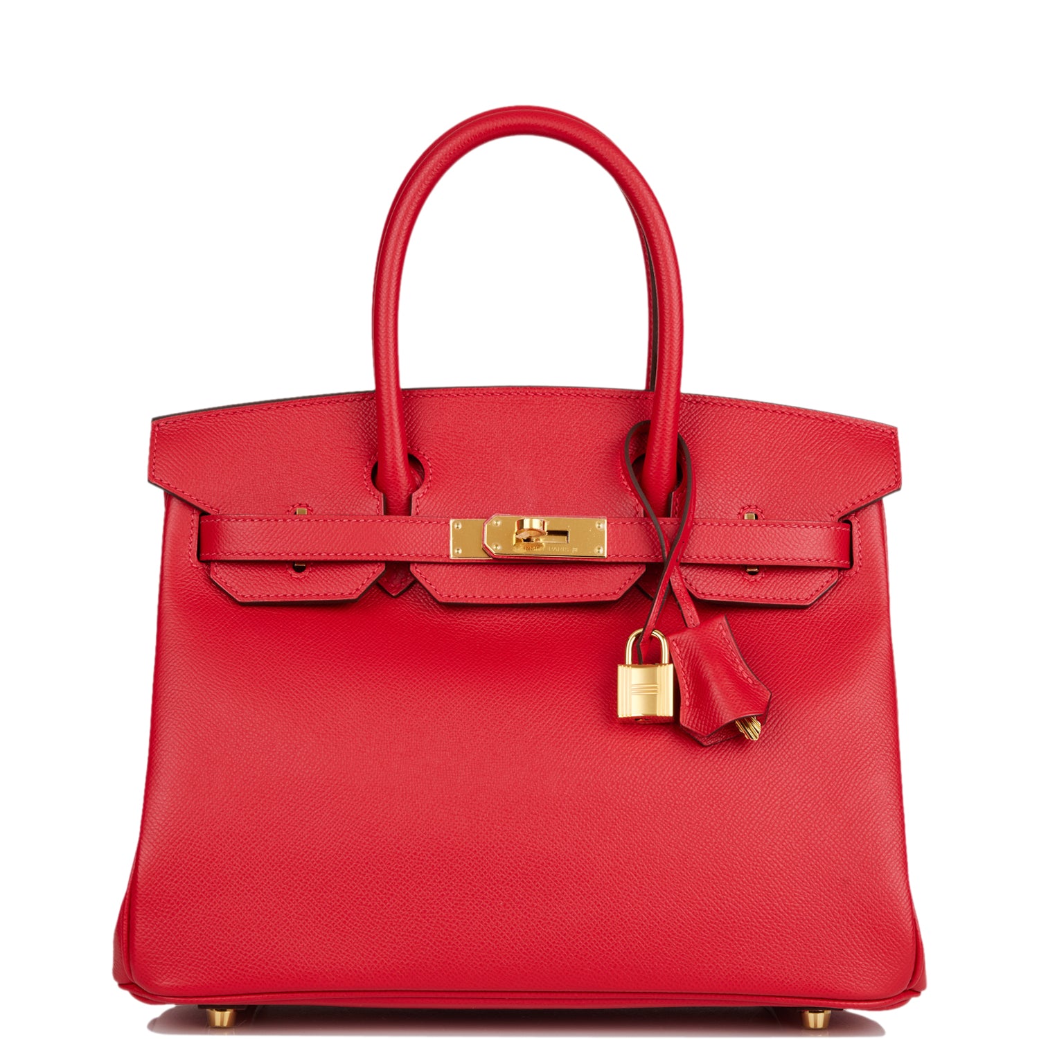 Hermes Birkin Rouge Cas Ue Epsom Hardware Handbag Gold Travel Bag Gold Hardware