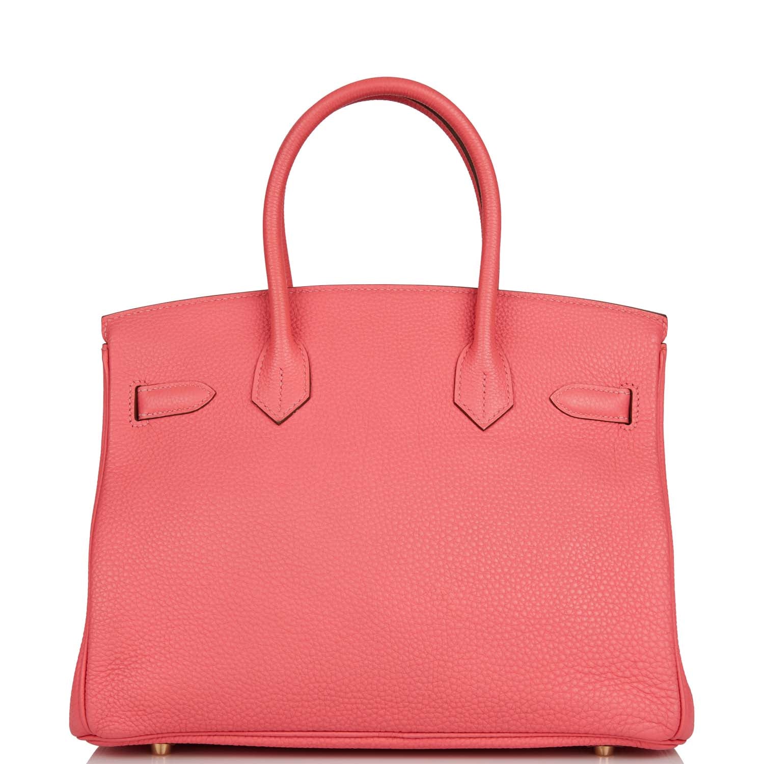Hermes Birkin Rose Lipstick Togo Hardware Handbag Gold Travel Bag