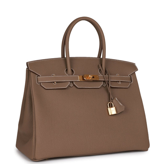 Hermes Birkin Etoupe Togo Hardware Handbag Gold Travel Bag Hardware 6