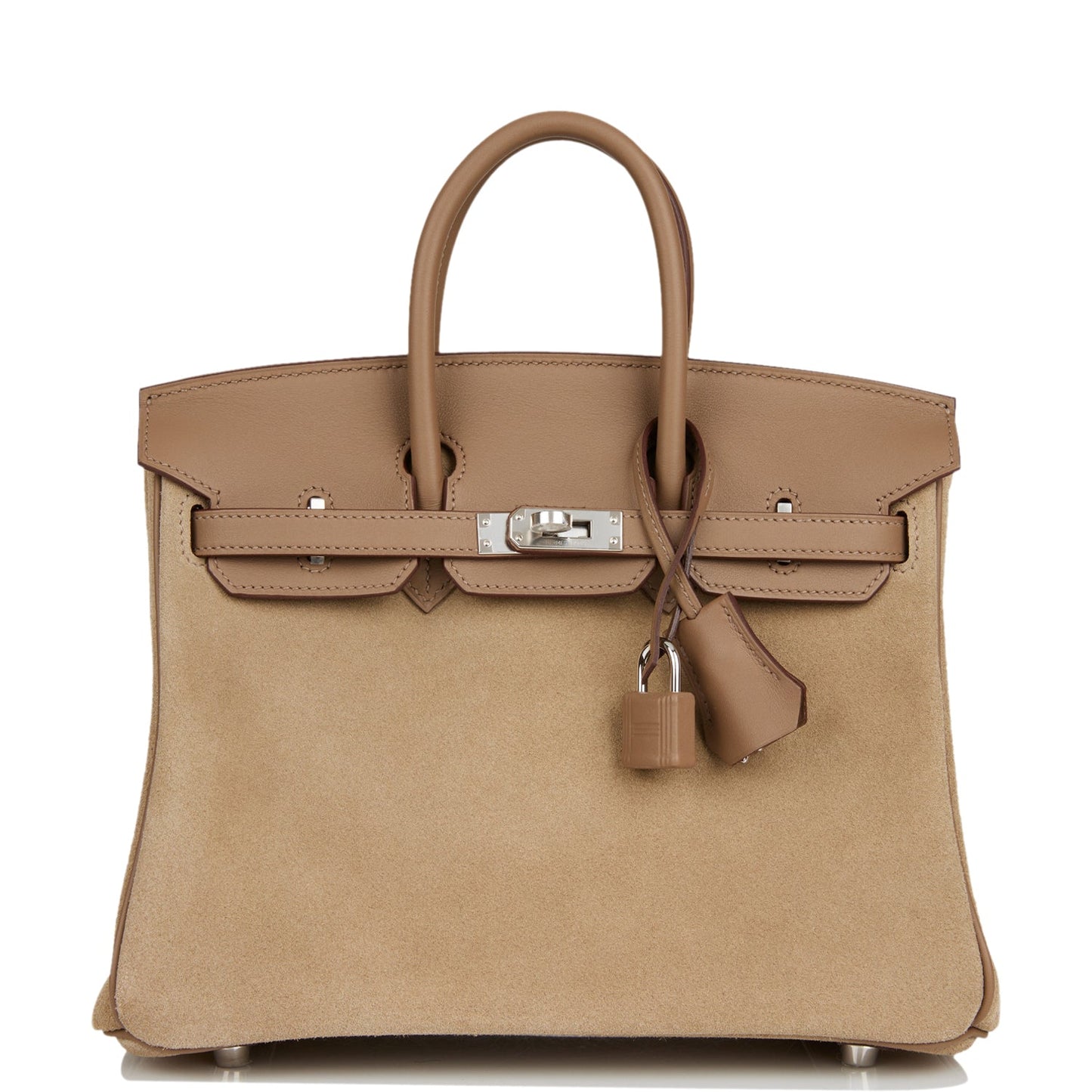 Hermes Birkin Gris Caillou Grizzly And Swift Palladium Travel Bag Palladium Hardware