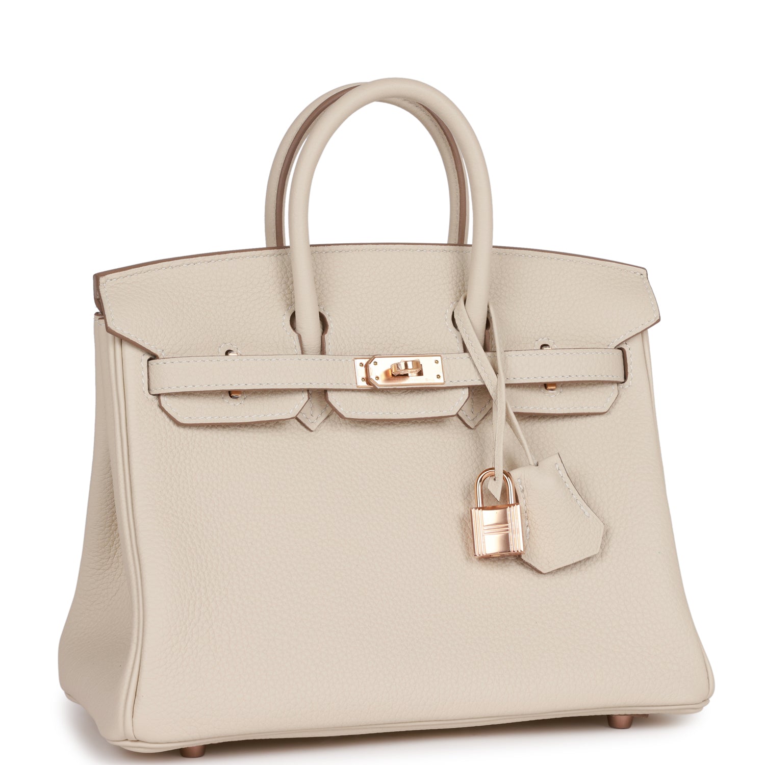 Hermes Birkin Craie Togo Rose Hardware Handbag Gold Travel Bag