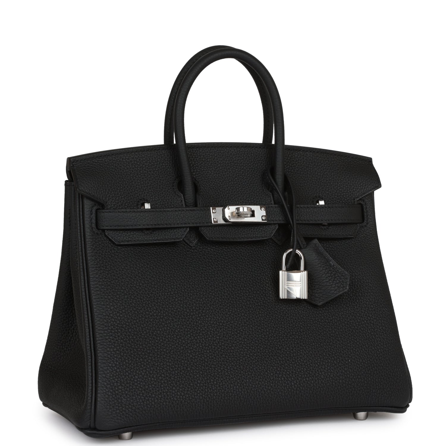 Hermes Birkin Togo Palladium Hardware Handbag Black Travel Bag 32