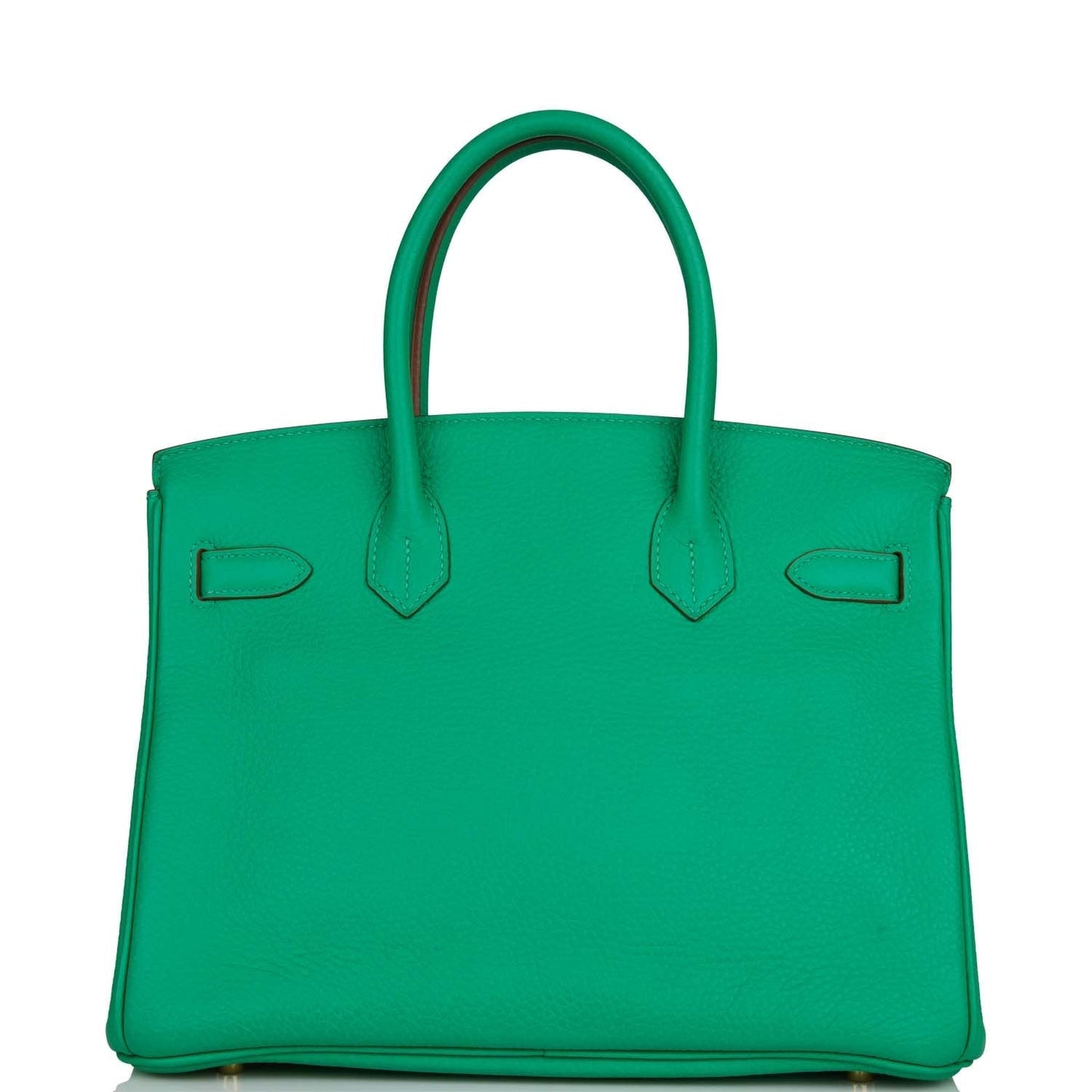 Hermes Birkin Menthe Clemence Hardware Handbag Gold Travel Bag 6