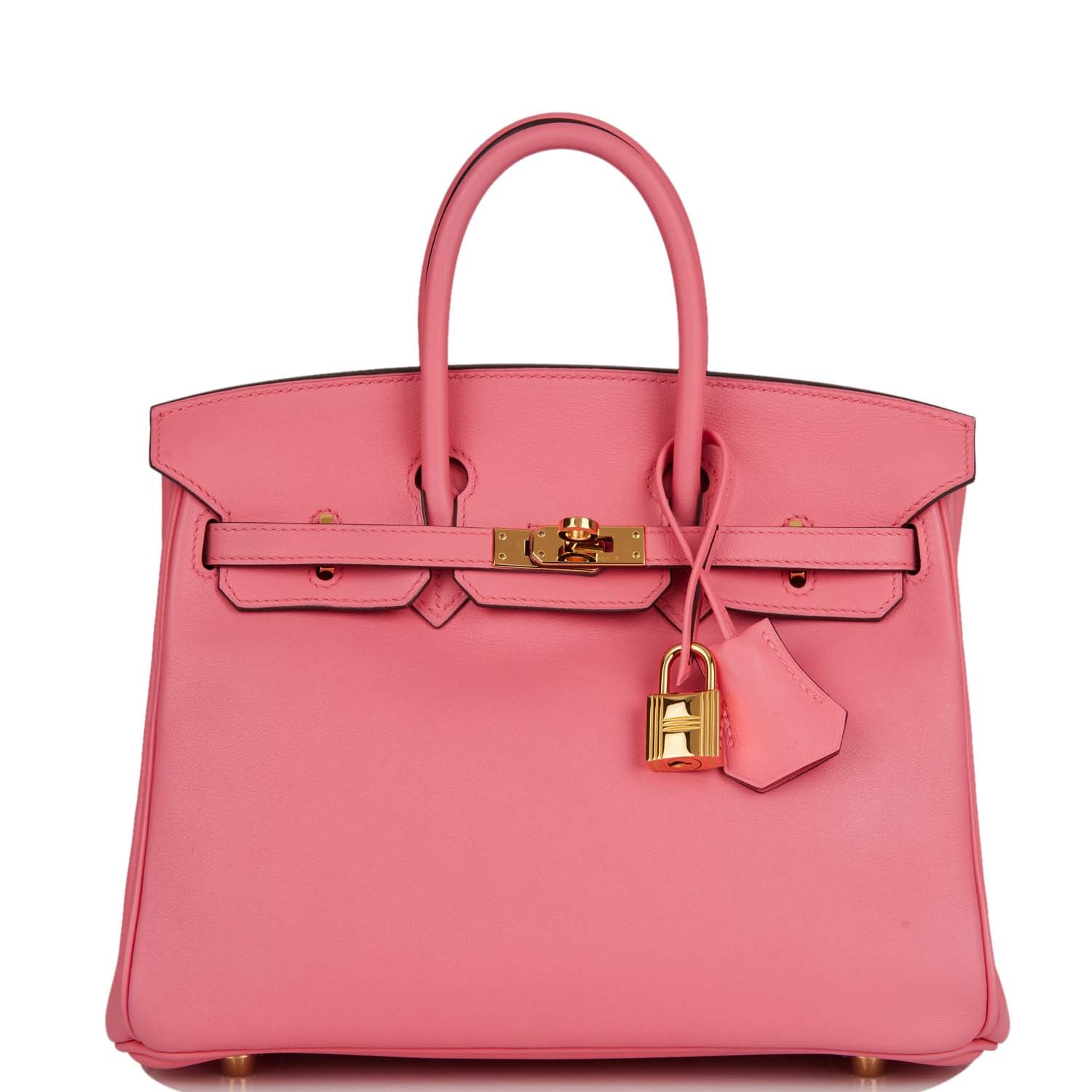 Hermes Birkin Rose Azalee Swift Hardware Handbag Gold Travel Bag