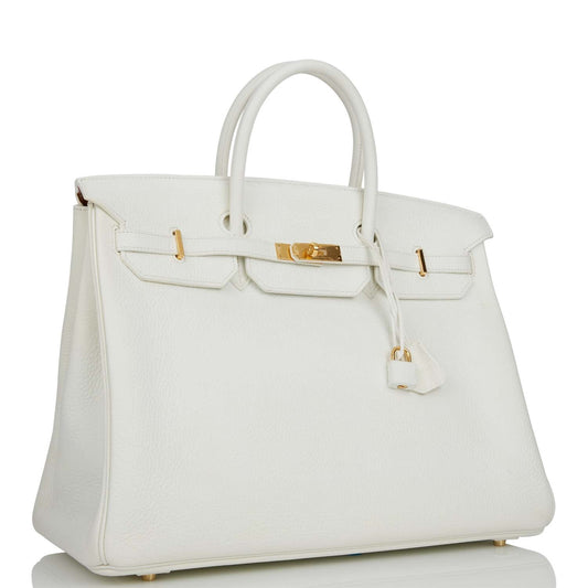 Hermes Special Order Hss Birkin Verso Togo Hardware White Gold Travel Bag