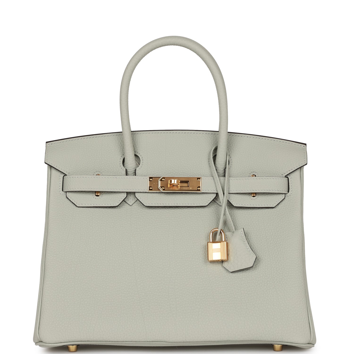 Hermes Birkin Gris Neve Togo Hardware Handbag Gold Travel Bag