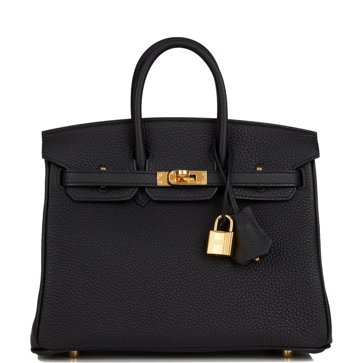Hermes Birkin Togo Hardware Handbag Black Gold Travel Bag 54