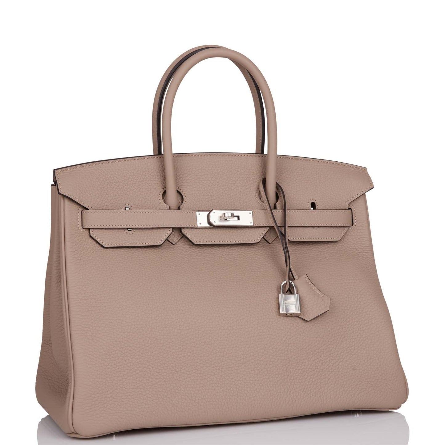 Hermes Birkin Gris Tourterelle Togo Palladium Hardware Handbag Travel Bag