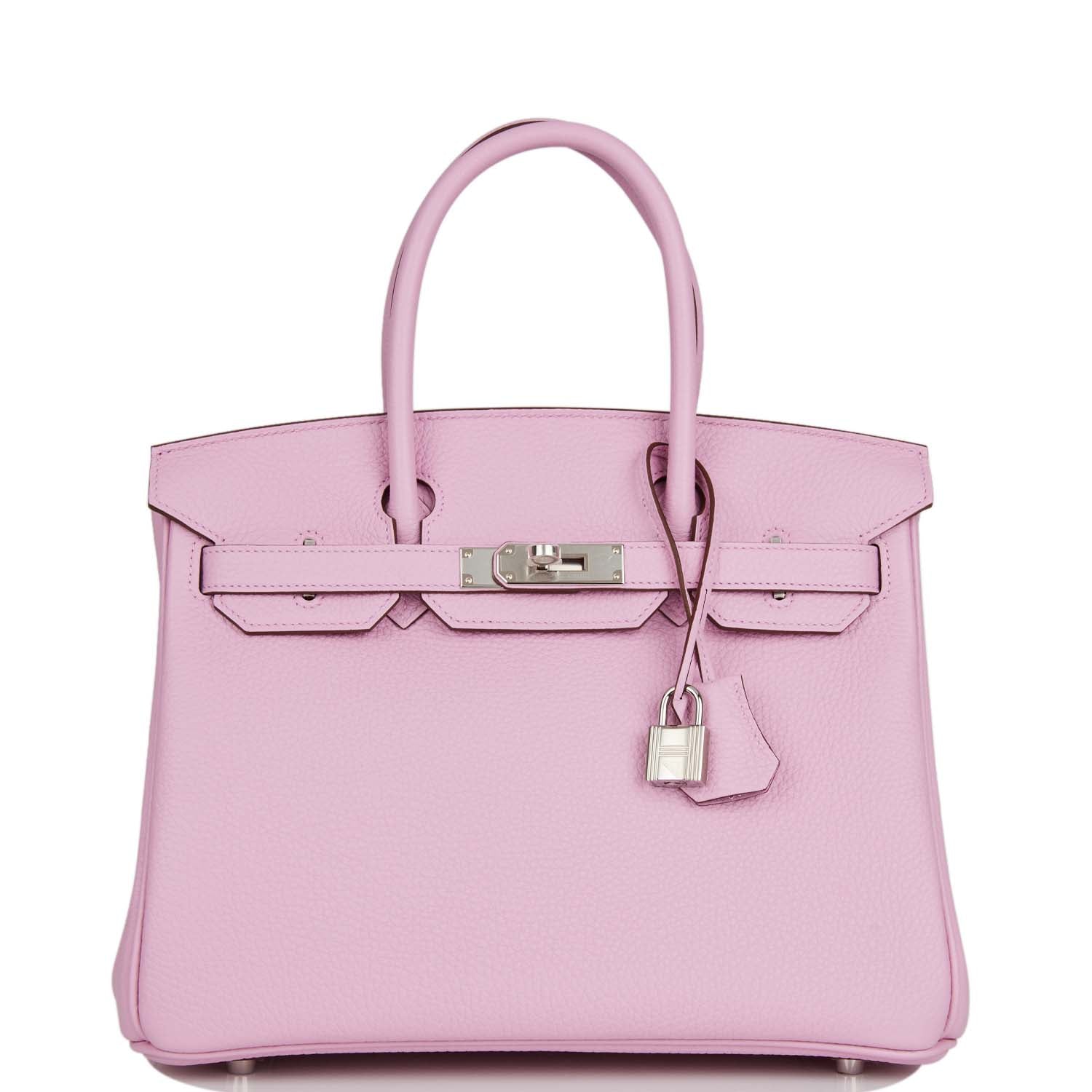 Hermes Birkin Mauve Sylvestre Clemence Palladium Hardware Handbag Travel Bag Palladium Hardware