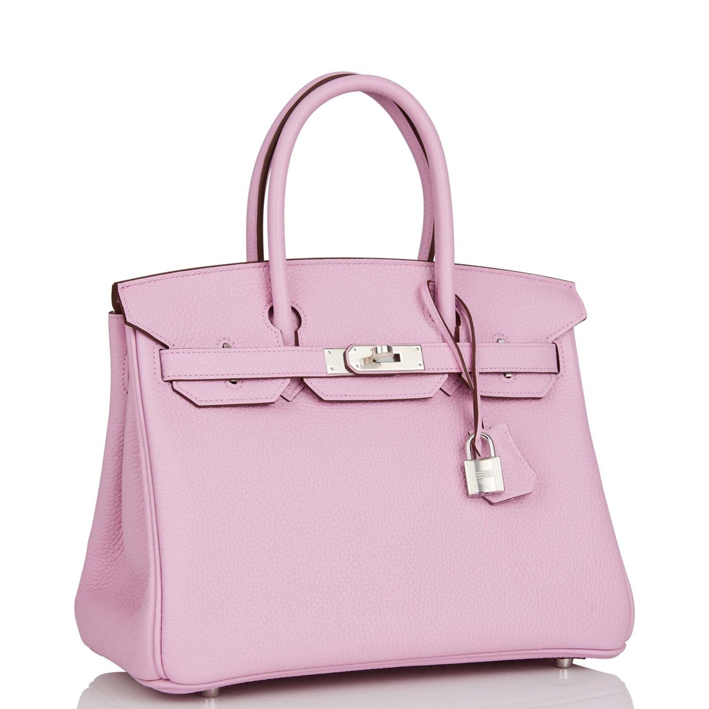 Hermes Birkin Mauve Sylvestre Clemence Palladium Hardware Handbag Travel Bag Palladium Hardware